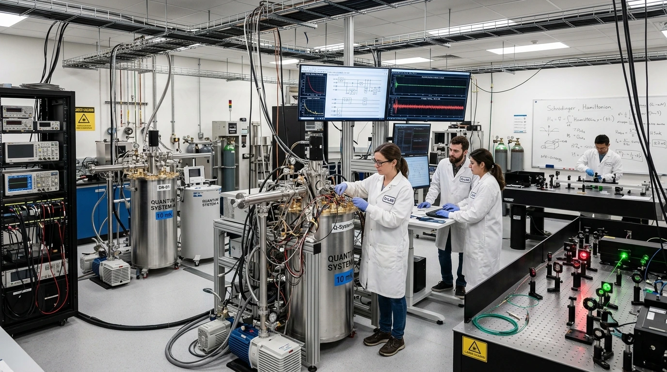 Laboratório moderno de física quântica