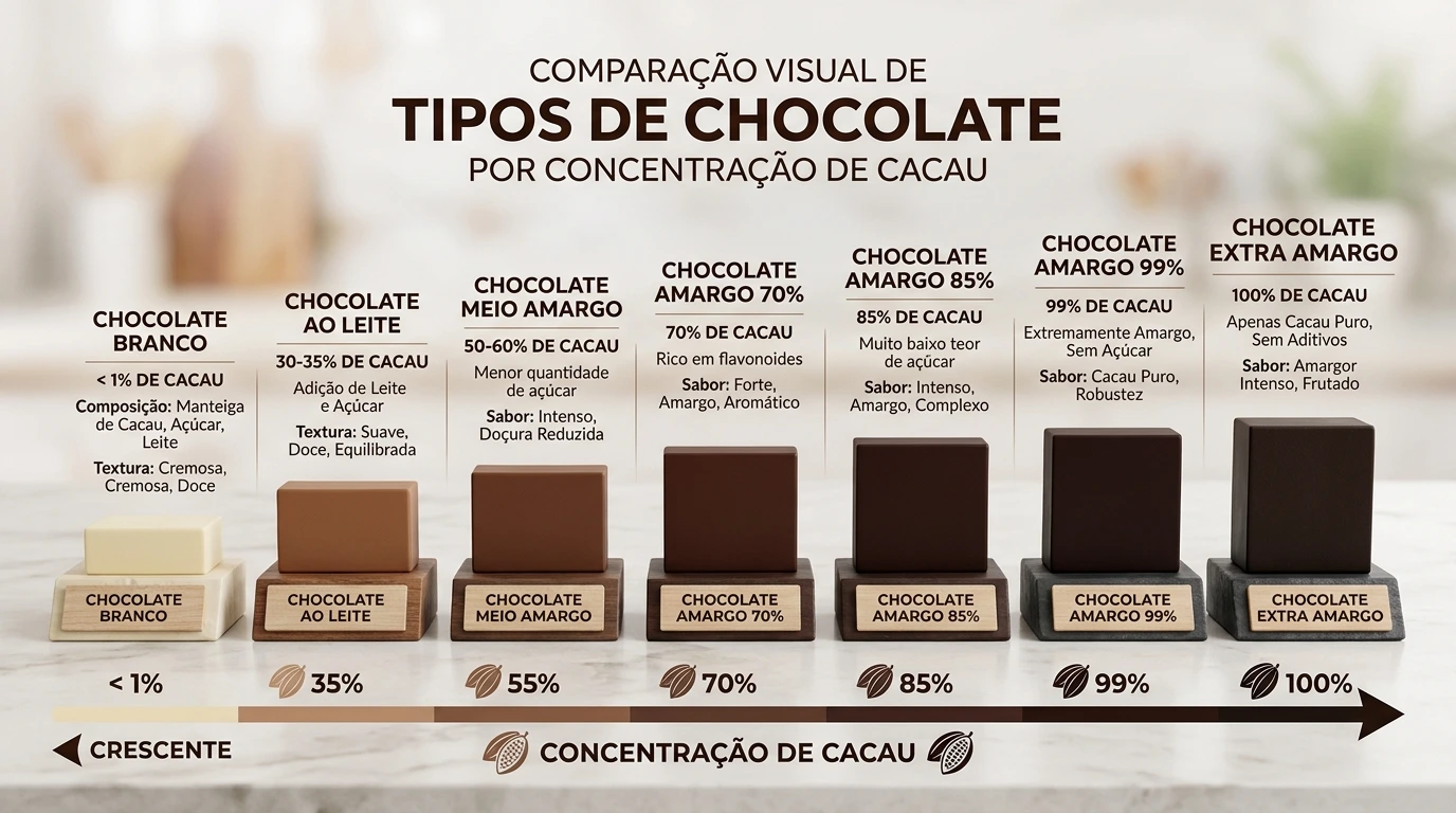Diferentes tipos de chocolate
